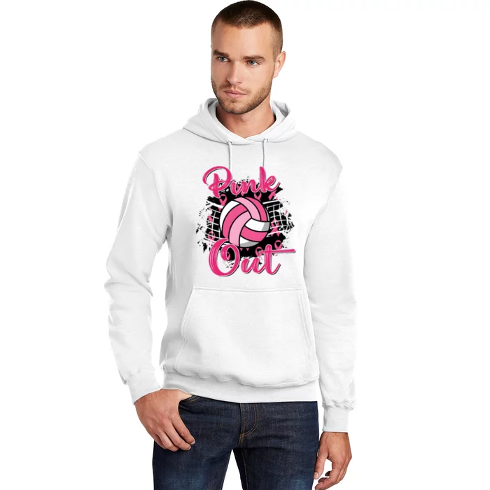 Volleyball Out Breast Cancer Awareness Hoodie