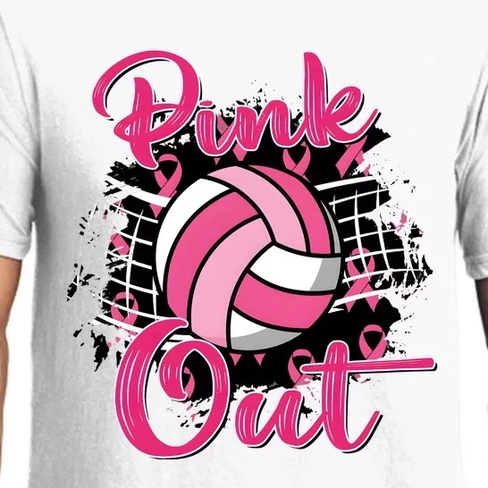 Volleyball Out Breast Cancer Awareness Pajama Set