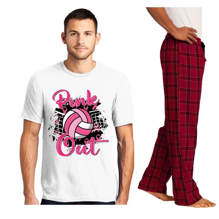 Volleyball Out Breast Cancer Awareness Pajama Set