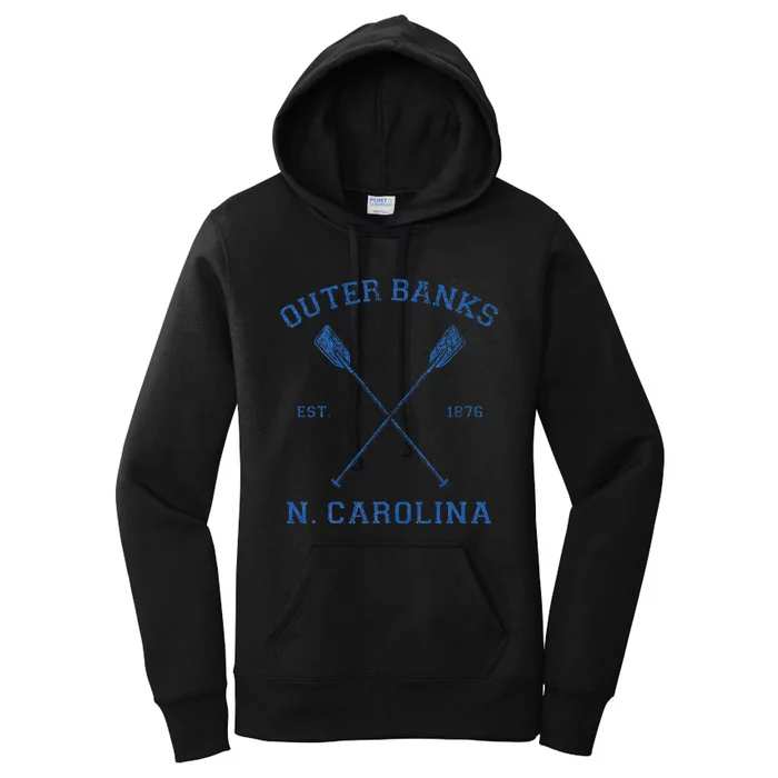 Vintage O.U.T.E.R B.A.N.K.S North Carolina Vacation Women's Pullover Hoodie