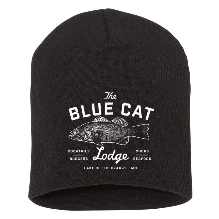 Vintage Ozark Blue Cat Lodge Missouri Short Acrylic Beanie