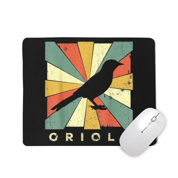 Vintage Oriole Bird Lover Retro Style Animal Mousepad