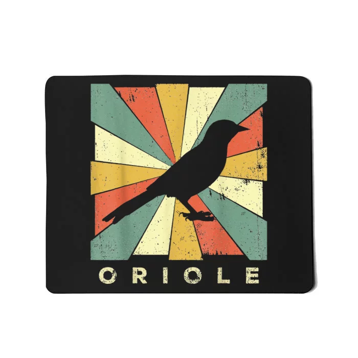 Vintage Oriole Bird Lover Retro Style Animal Mousepad