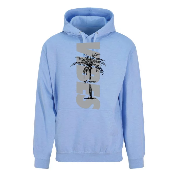 Vibes Of Course Summer Palm Tree Vintage Unisex Surf Hoodie