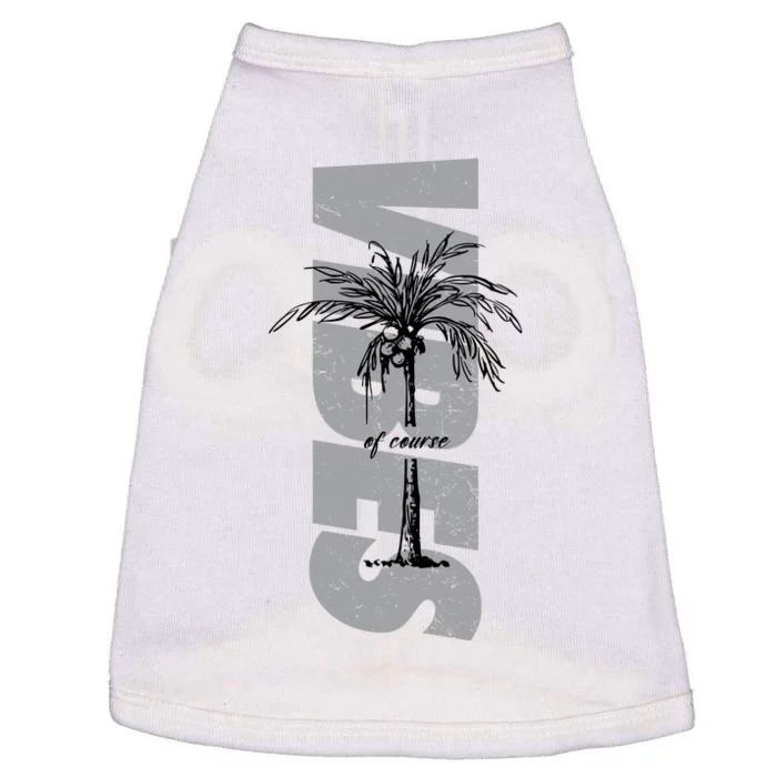 Vibes Of Course Summer Palm Tree Vintage Doggie Tank