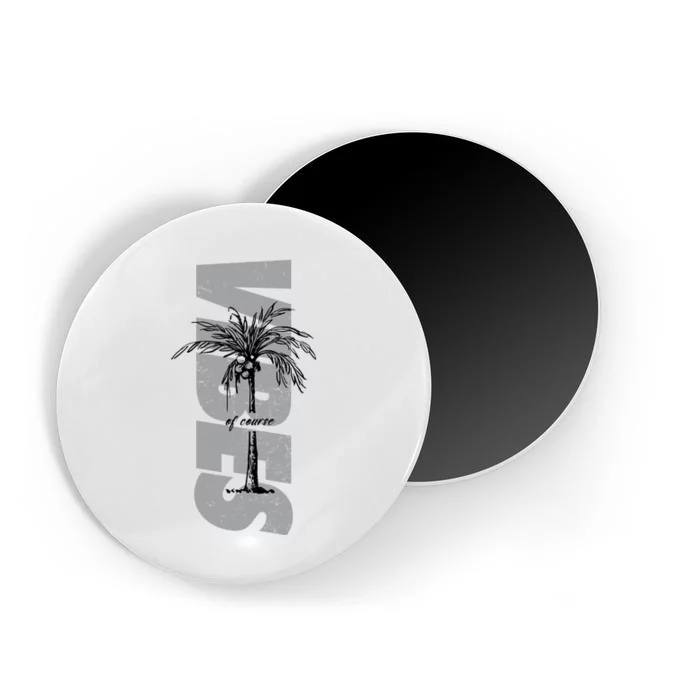 Vibes Of Course Summer Palm Tree Vintage Magnet