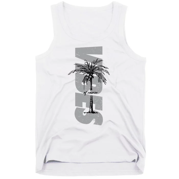 Vibes Of Course Summer Palm Tree Vintage Tank Top