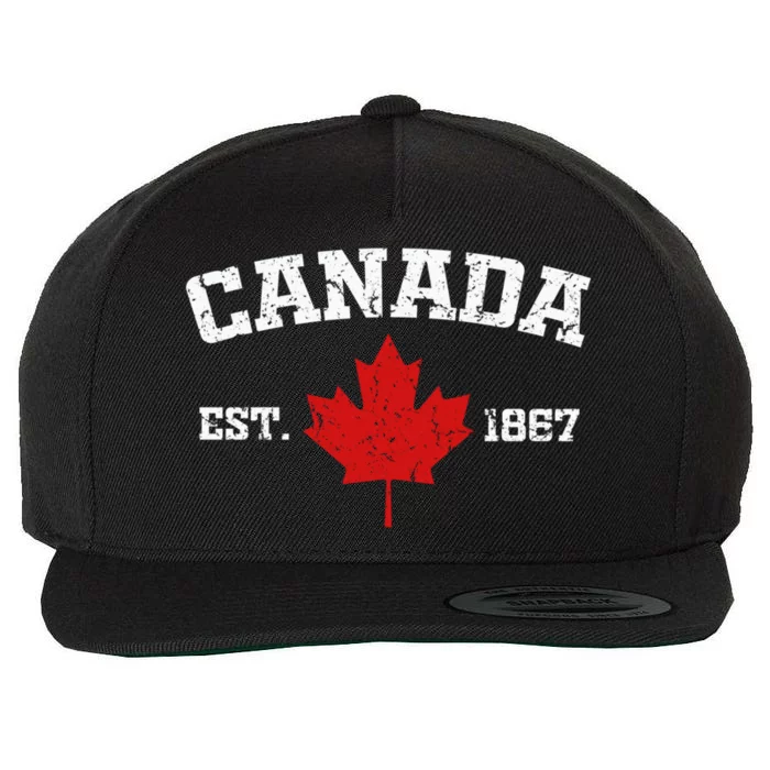 Vintage Ottawa Canada Est 1867 Souvenir Gift Cute Gift Wool Snapback Cap