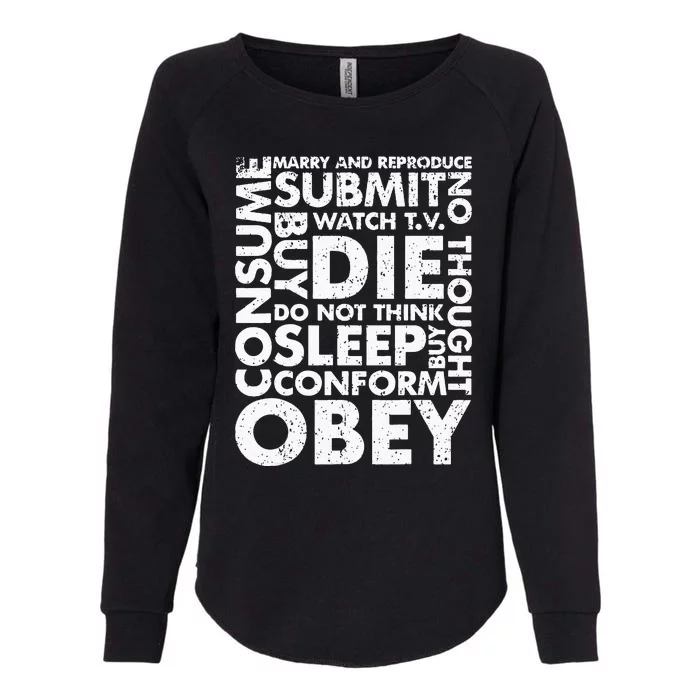 Vintage Obey Consume Sleep Womens California Wash Sweatshirt