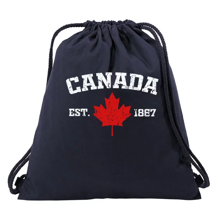 Vintage Ottawa Canada Est 1867 Souvenir Gift Cool Gift Drawstring Bag