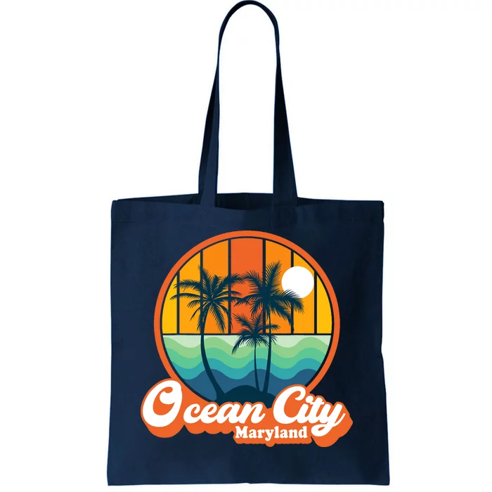 Vintage Ocean City Maryland Summer Vacation Beach Souvenirs Tote Bag