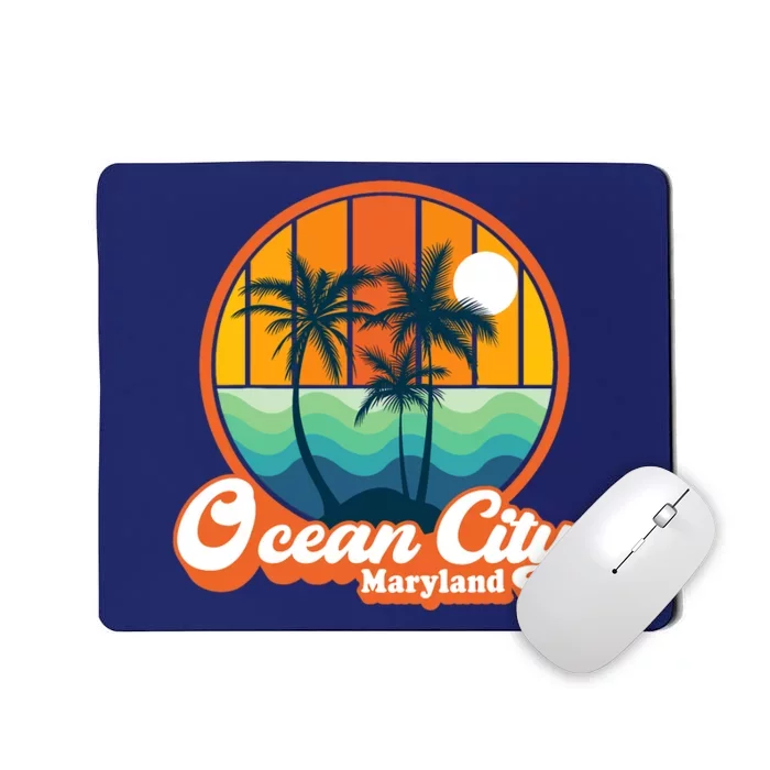 Vintage Ocean City Maryland Summer Vacation Beach Souvenirs Mousepad