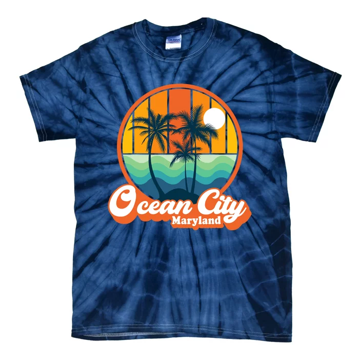 Vintage Ocean City Maryland Summer Vacation Beach Souvenirs Tie-Dye T-Shirt