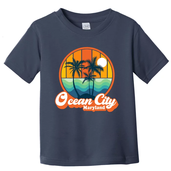 Vintage Ocean City Maryland Summer Vacation Beach Souvenirs Toddler T-Shirt