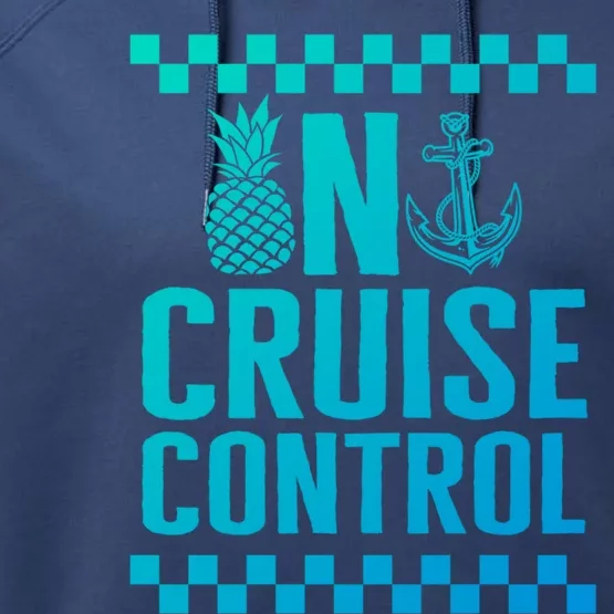 Vacation On Cruise Lover Control Summer Cruise Trip Beach Lo Cool Gift Performance Fleece Hoodie