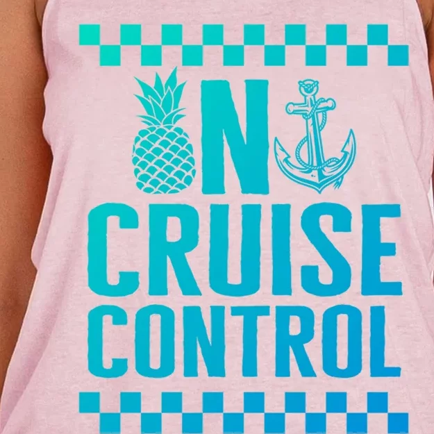 Vacation On Cruise Lover Control Summer Cruise Trip Beach Lo Cool Gift Women's Knotted Racerback Tank