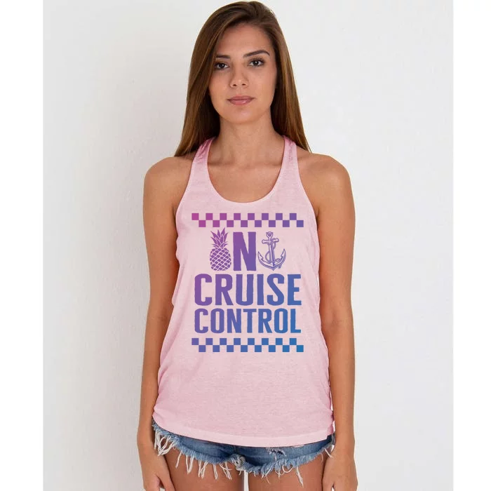 Vacation On Cruise Lover Control Summer Cruise Trip Beach Lo Cool Gift Women's Knotted Racerback Tank