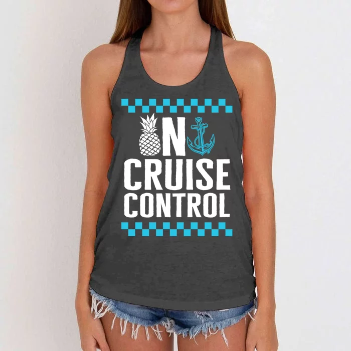 Vacation On Cruise Lover Control Summer Cruise Trip Beach Lo Funny Gift Women's Knotted Racerback Tank