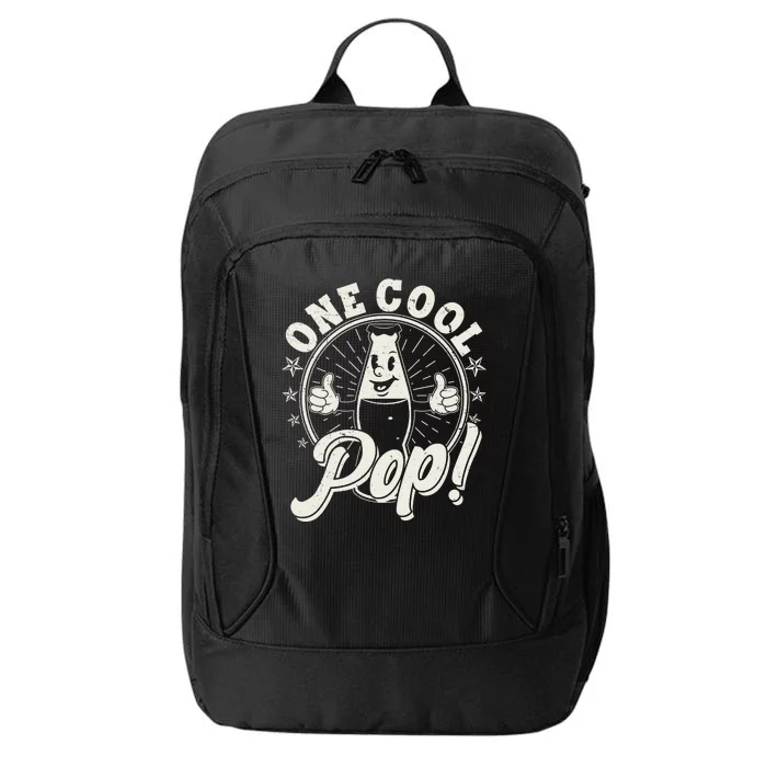 Vintage One Cool Pop Dad Grandpa Retro Cartoon Soda Pop City Backpack