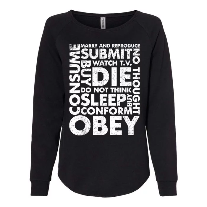 Vintage Obey Consume Sleep Womens California Wash Sweatshirt