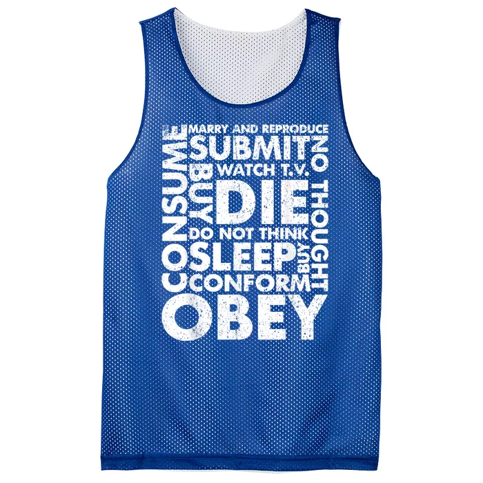 Vintage Obey Consume Sleep Mesh Reversible Basketball Jersey Tank