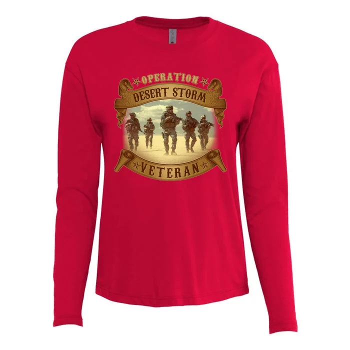 Vintage Operation Desert Storm Veteran Womens Cotton Relaxed Long Sleeve T-Shirt