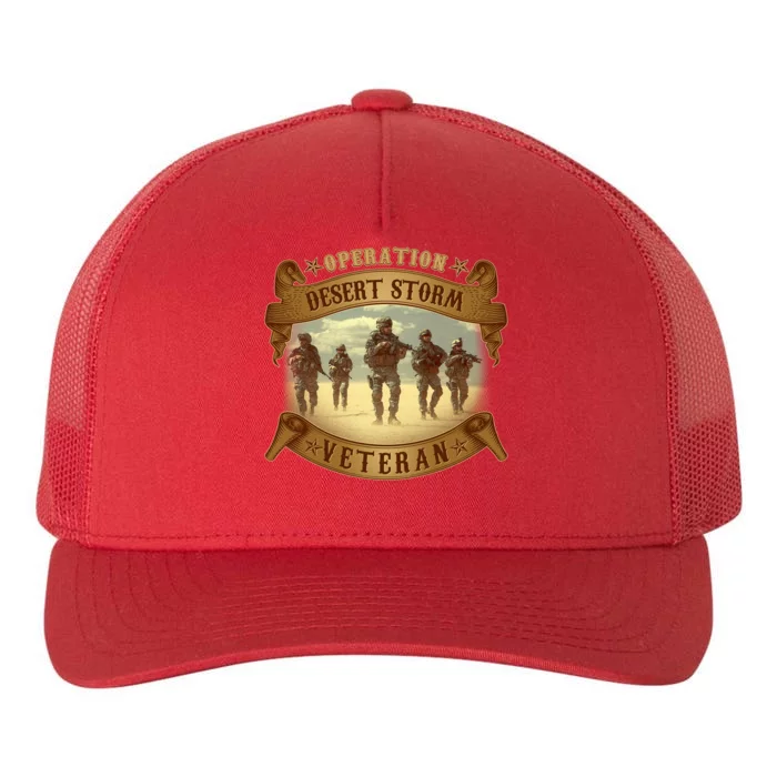 Vintage Operation Desert Storm Veteran Yupoong Adult 5-Panel Trucker Hat