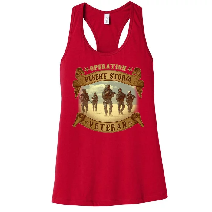 Vintage Operation Desert Storm Veteran Women's Racerback Tank