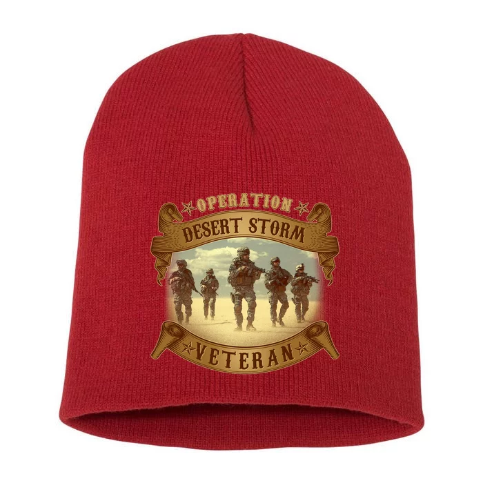 Vintage Operation Desert Storm Veteran Short Acrylic Beanie