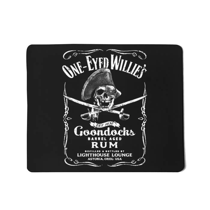 Vintage One Eyed Willys Pirate Rum With Back Print Mousepad