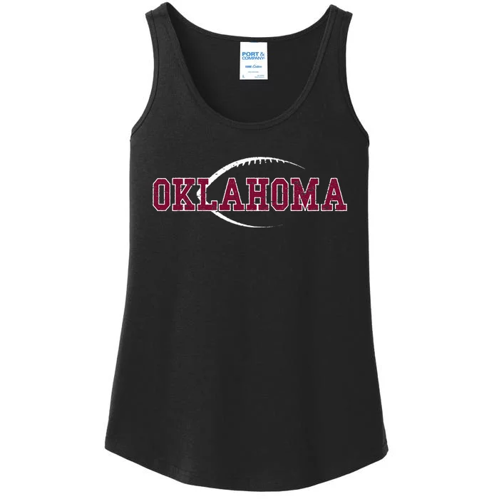 Vintage Oklahoma Football Icon Ladies Essential Tank