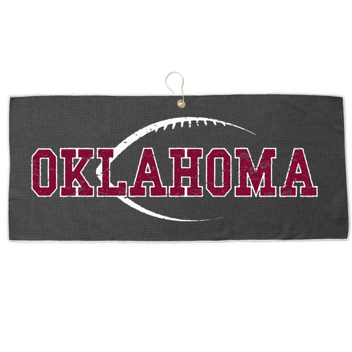 Vintage Oklahoma Football Icon Large Microfiber Waffle Golf Towel