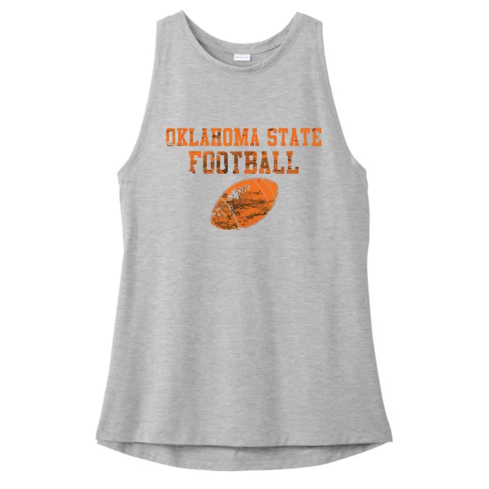 Vintage Oklahoma Football Ladies Tri-Blend Wicking Tank