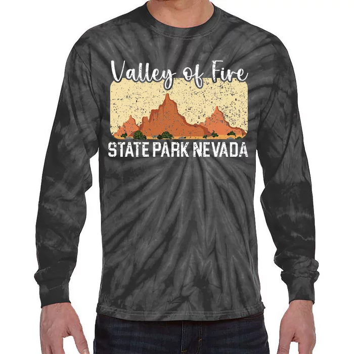 Valley Of Fire State Park Nevada Usa America Nevadans Tie-Dye Long Sleeve Shirt