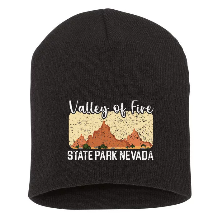 Valley Of Fire State Park Nevada Usa America Nevadans Short Acrylic Beanie