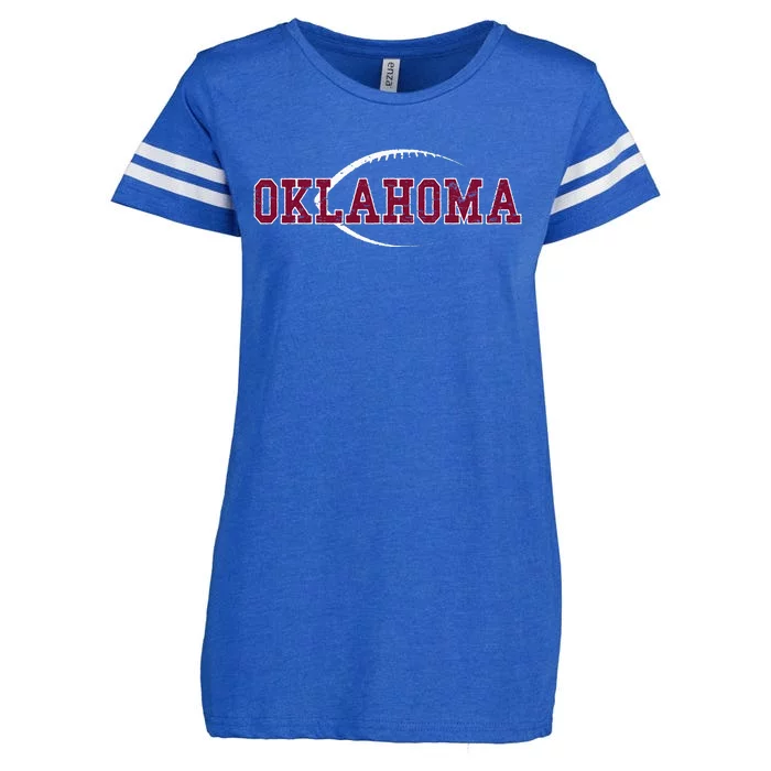 Vintage Oklahoma Football Icon Enza Ladies Jersey Football T-Shirt