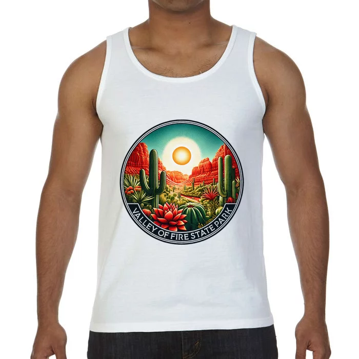 Valley Of Fire State Park Nevada Desert Cactus Plants Comfort Colors® Tank Top