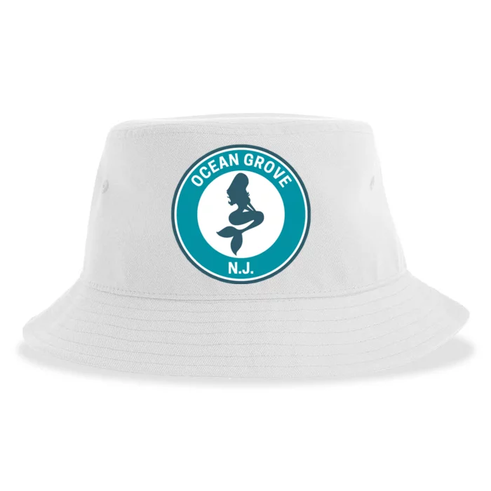 Vintage Ocean Grove New Jersey Sustainable Bucket Hat