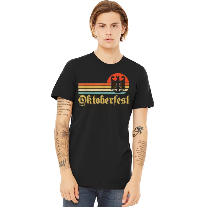 Vintage Oktoberfest German Flag Beer Drinking Premium T-Shirt