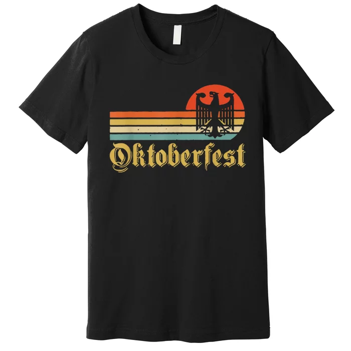 Vintage Oktoberfest German Flag Beer Drinking Premium T-Shirt