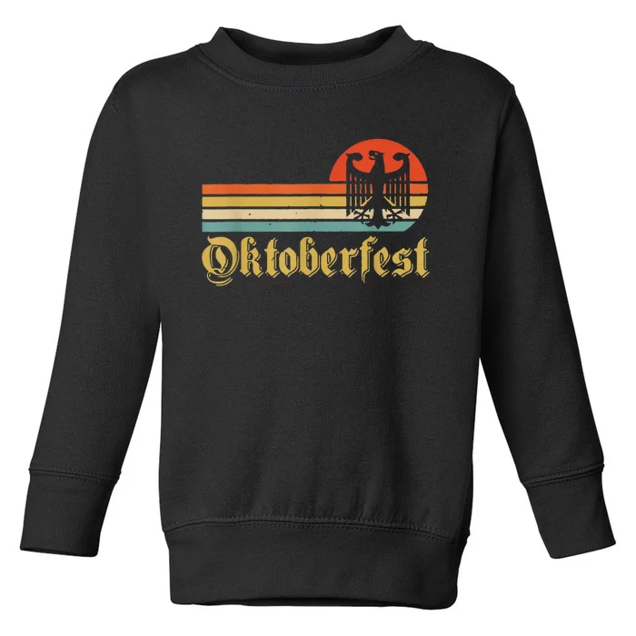 Vintage Oktoberfest German Flag Beer Drinking Toddler Sweatshirt