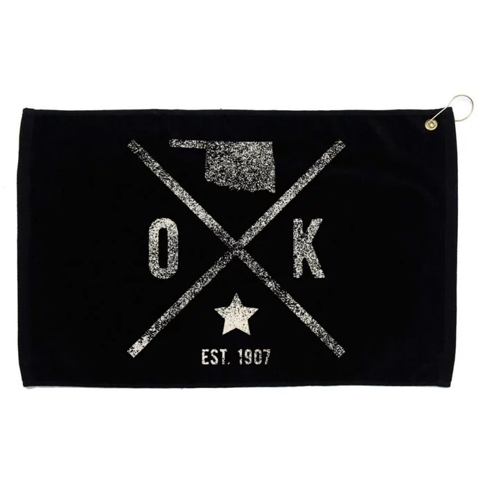 Vintage Oklahoma Home State Outline Ok Map Silhouette Grommeted Golf Towel