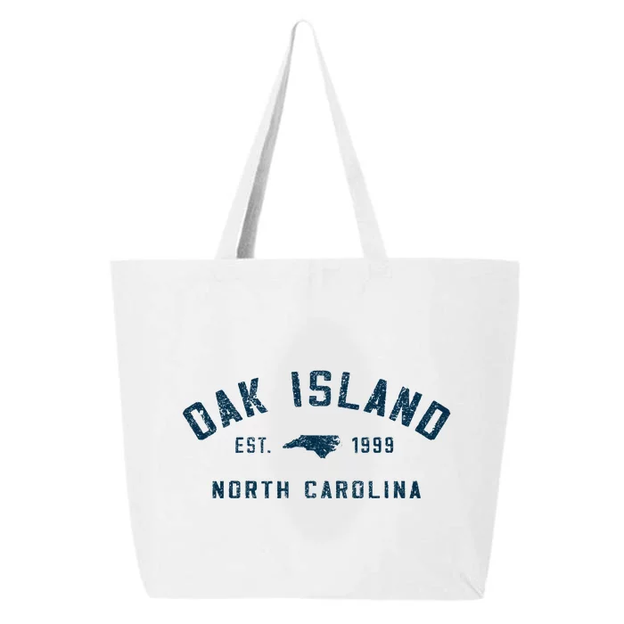 Vintage Oak Island North Carolina Souvenir 25L Jumbo Tote