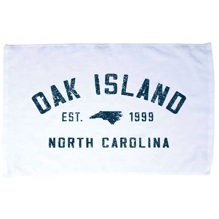 Vintage Oak Island North Carolina Souvenir Microfiber Hand Towel