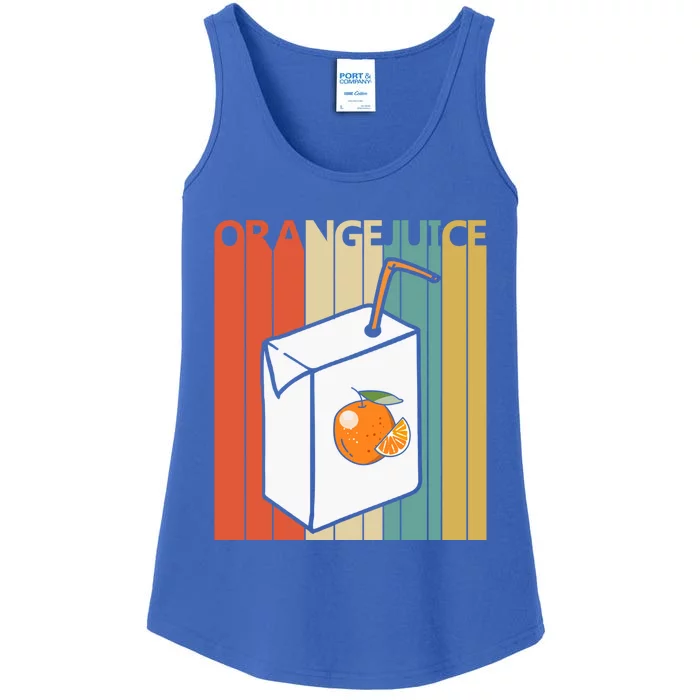 Vintage Orange Juice Cute Gift Ladies Essential Tank