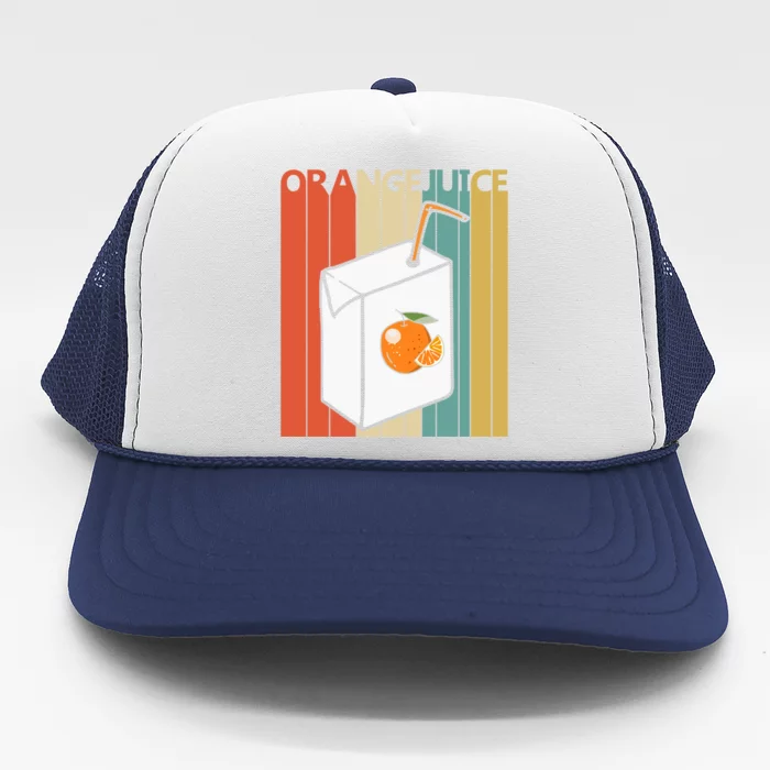 Vintage Orange Juice Cute Gift Trucker Hat