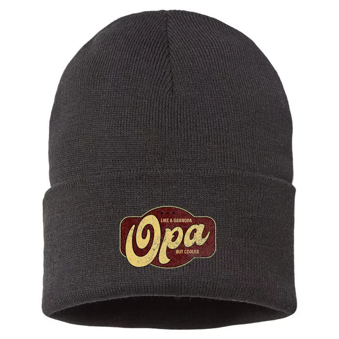 Vintage Opa Like A Grandpa But Cooler Opa Grandpa Sustainable Knit Beanie