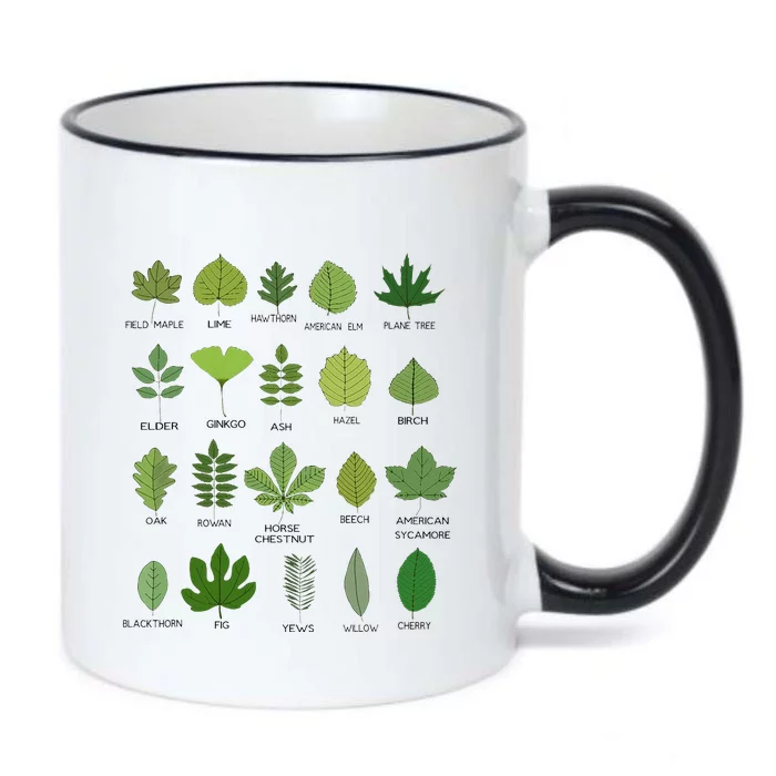 Variety of Leaf Patterns for Nature Enthusiasts Black Color Changing Mug