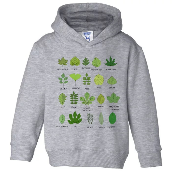 Variety of Leaf Patterns for Nature Enthusiasts Toddler Hoodie