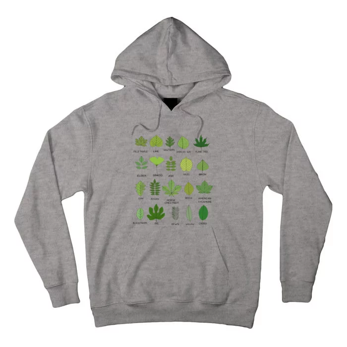 Variety of Leaf Patterns for Nature Enthusiasts Tall Hoodie